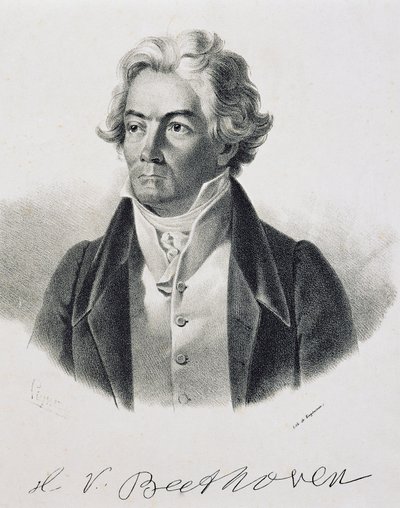 Porträt von Ludwig van Beethoven von Johann Stephan Decker