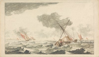 Burgen, Ruinen und Meereslandschaften - Sechs farbige Gravuren von Johann Teyler