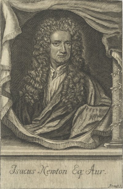 Porträt von Sir Isaac Newton 1642-1727, 1715 von Johann Ulrich Krauss