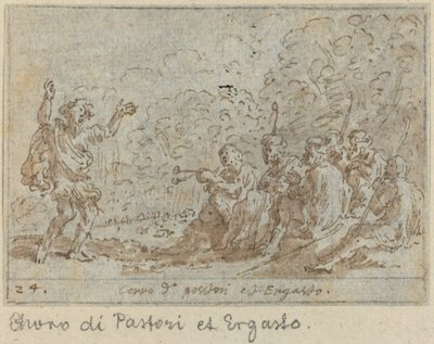 Chor der Hirten und Ergasto, 1640 von Johann Wilhelm Baur
