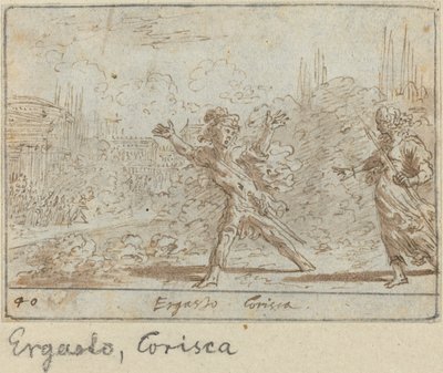 Ergasto und Corisca, 1640 von Johann Wilhelm Baur
