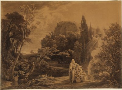 Die Opferung Isaaks (1. Mose 22, 11-12) von Johann Wilhelm Schirmer