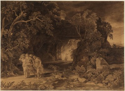 Loths Flucht (1. Mose 19, 24-26) von Johann Wilhelm Schirmer