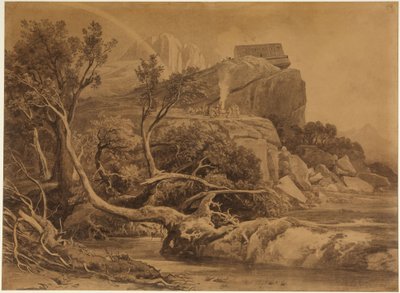 Noahs Dankopfer (1. Mose 8, 20) von Johann Wilhelm Schirmer