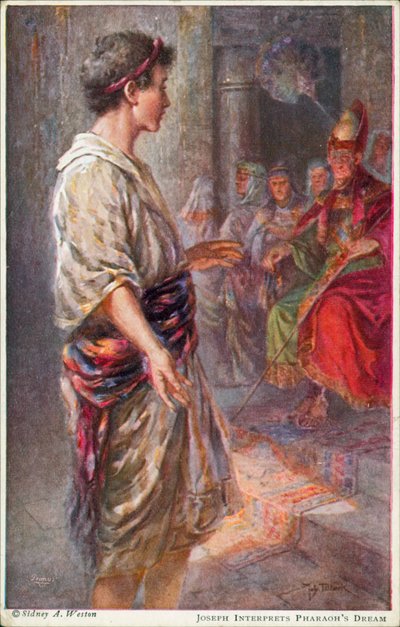 Joseph deutet den Traum des Pharao, Genesis 41:25 von Johannes Adolf Tillack