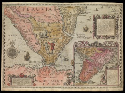 Die Südspitze von Peru, Südamerika, ca. 1590 von Johannes Baptista van the Younger Doetechum