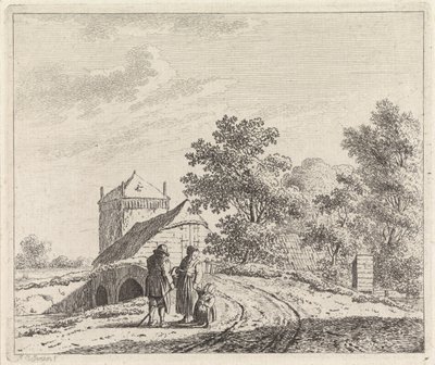 Landschaft mit Steinbrücke von Johannes Christiaan Janson