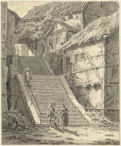 Treppe zwischen Häusern in Mettmann, oberhalb von Düsseldorf von Johannes Elffers