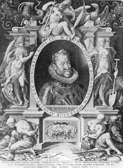 Porträt von Rudolf II. (1576-1612) von Johannes Hausser von Ach