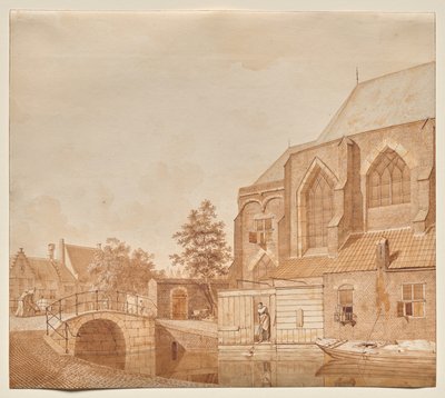 Ein Blick auf die Nieuwe Kerk, Delft von Johannes Huibert Prins