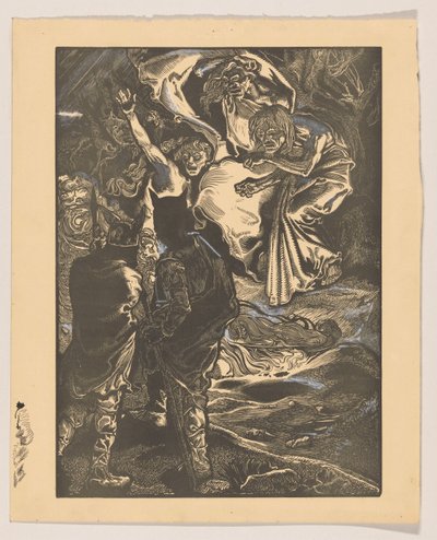 Macbeth und Banquo treffen die drei Hexen von Johannes Josephus Aarts