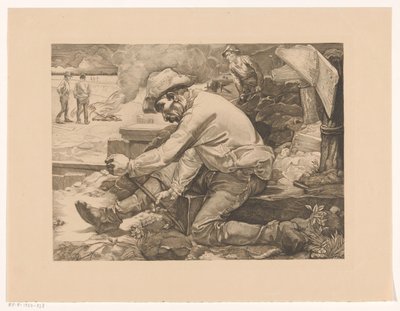 Schuftender Arbeiter von Johannes Josephus Aarts