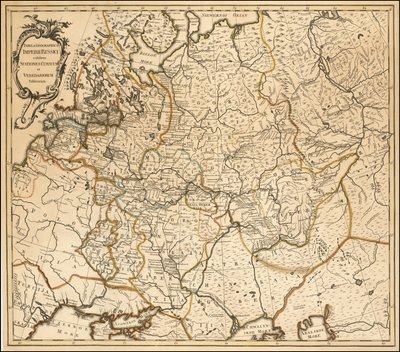 Karte von Russland von 1760 von Johannes Treskot von Johannes Treskot