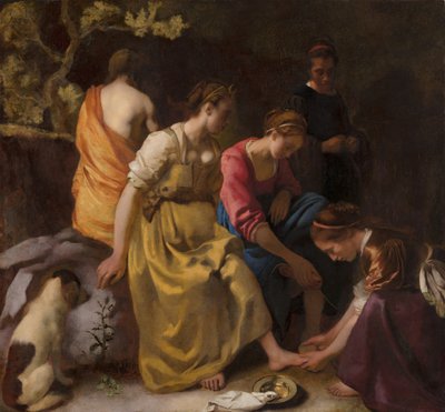 Diana und ihre Nymphen von Johannes Vermeer