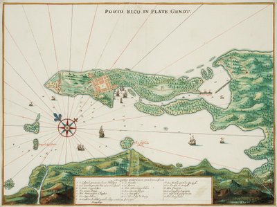 Karte von Puerto Rico von Johannes Vingboons