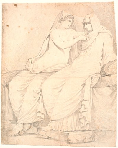 Detaille von "Die Aldobrandinische Hochzeit" von Johannes Wiedewelt