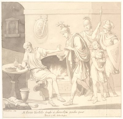 M. Curius Dantatus verachtet die Geschenke der samnitischen Gesandten. Plutarch: in vita. Caton Censoris. von Johannes Wiedewelt