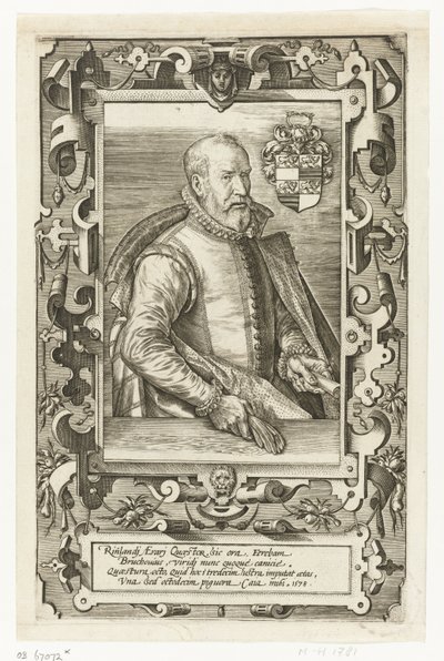 Porträt von Jan van Brouckhoven, Rentmeister von Rijnland von Johannes Wierix (attributed to)