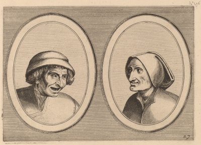 "Keesje Licht-hart" und "Verblinde Swaen" von Johannes and Lucas van Doetechum after Pieter Bruegel the Elder