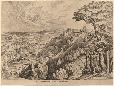 S. Hieronymus in der Wüste von Johannes and Lucas van Doetechum after Pieter Bruegel the Elder