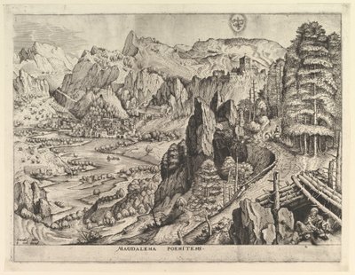 Die reuige Magdalena aus Die großen Landschaften von Johannes van Doetecum I