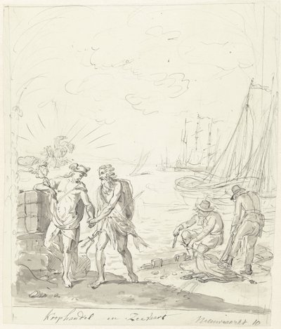Handel und Seefahrt, Dekoration auf dem Nieuwmarkt, 1795 von Johannes van Dregt (rejected attribution)