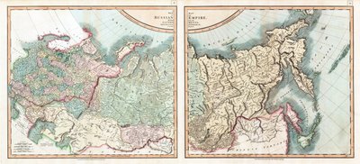 Karte des Russischen Reiches, unterteilt in seine Gouvernements von John (after) Cary