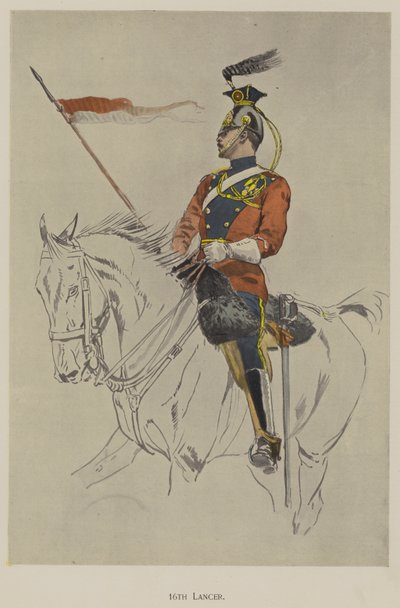16. Lanzenreiter (Farblithografie) von John (after) Charlton