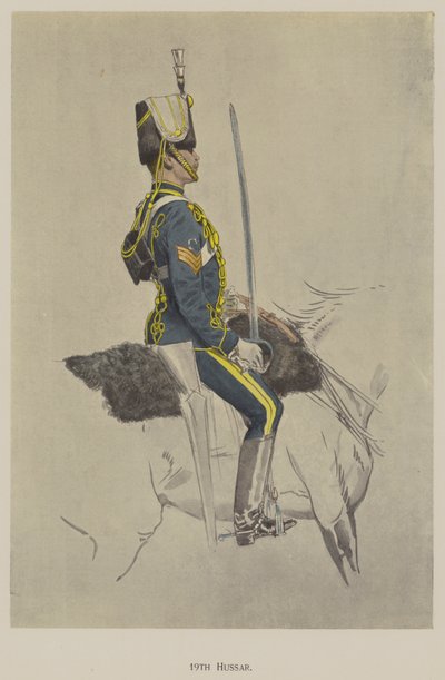 19. Husar (Farblithografie) von John (after) Charlton