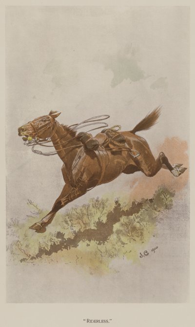 Reiterlos (Farblithografie) von John (after) Charlton
