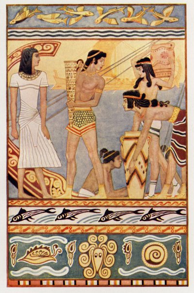 Seehändler aus Kreta (Farblithografie) von John (after) Duncan
