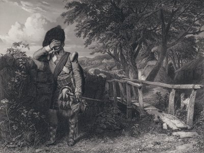 Illustration für Die Rückkehr des Soldaten von Robert Burns von John (after) Faed