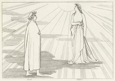 Aufstieg zum ersten Himmel, Paradies, Gesang 1 (Gravur) von John (after) Flaxman