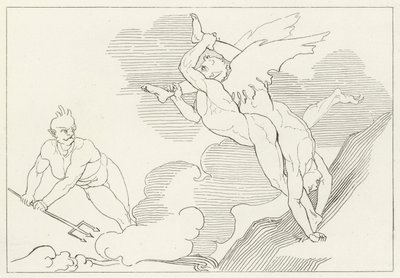 Gipfel von Malebolge, Inferno, Gesang 21 (Gravur) von John (after) Flaxman