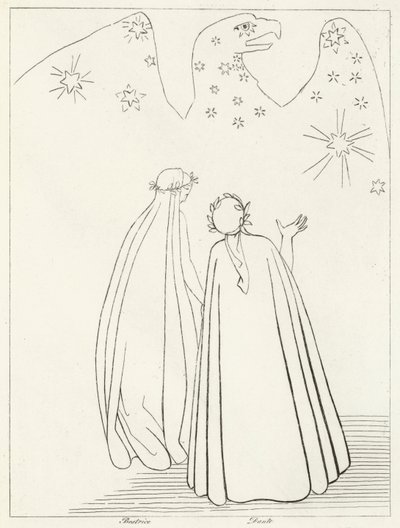 Der himmlische Adler, Paradies, Gesang 19 (Gravur) von John (after) Flaxman