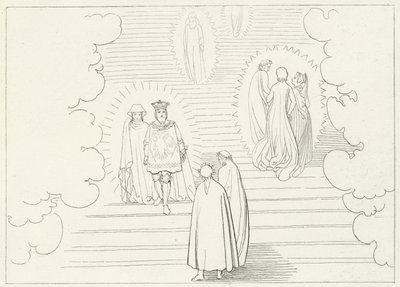 Die himmlischen Stufen, Paradies, Gesang 21 (Gravur) von John (after) Flaxman