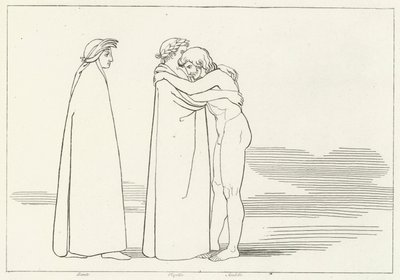 Das Treffen mit Sordello, Fegefeuer, Gesang 6 (Gravur) von John (after) Flaxman