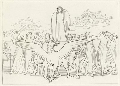 Der geheimnisvolle Wagen, Fegefeuer, Gesang 31 von John (after) Flaxman