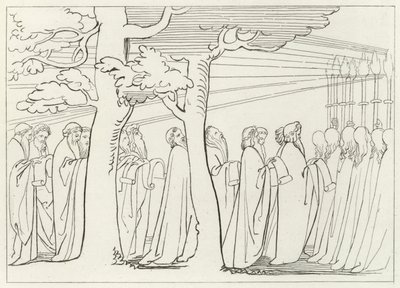 Die Prozession der Ältesten, Fegefeuer, Gesang 29 (Gravur) von John (after) Flaxman