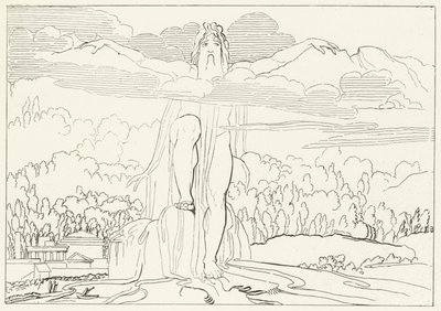 Die Statue aus vier Metallen, Inferno, Gesang 14 (Gravur) von John (after) Flaxman