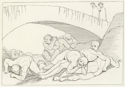 Das Tal der Krankheit, Inferno, Gesang 29 (Gravur) von John (after) Flaxman