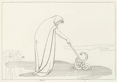 Teiresias, Inferno, Gesang 20 (Gravur) von John (after) Flaxman