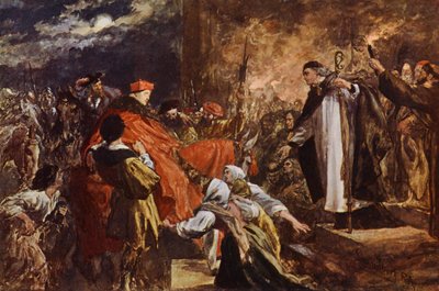 Ankunft von Kardinal Wolsey in der Abtei von Leicester von John (after) Gilbert