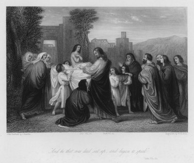 Christus erweckt den Sohn der Witwe zum Leben, Lukas VII von John (after) Gilbert