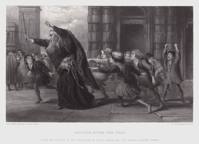 Shylock nach dem Prozess von John (after) Gilbert