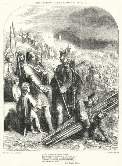 Die Landung der Sachsen in Britannien (Gravur) von John (after) Gilbert