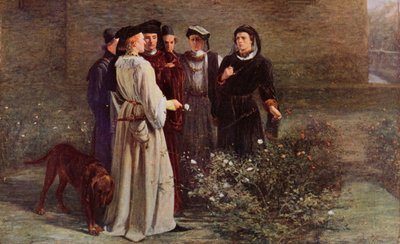Shakespeare: Die rote und die weiße Rose, Heinrich VI., Teil I, Akt II, Szene 4 von John (after) Pettie