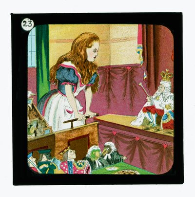 Alice im Wunderland, Farbige Laternenbilder von John (after) Tenniel