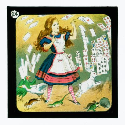 Alice im Wunderland, farbige Laternenbilder von John (after) Tenniel