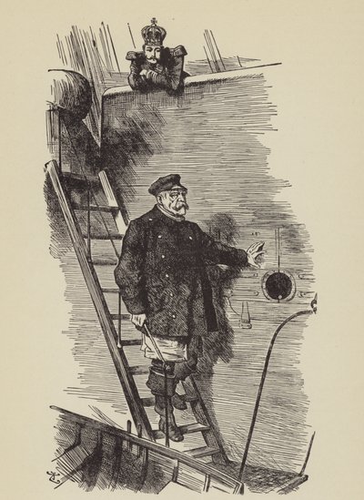 Der Lotse geht von Bord (s/w Foto) von John (after) Tenniel